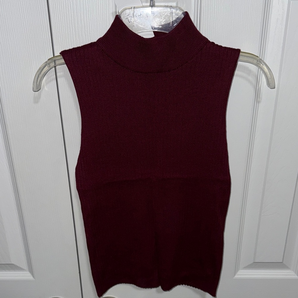 Rue21 Sleeveless Burgundy Turtleneck Sweater